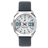 Fastrack, Men's Watch Varsity Collection Analog, White Dial Blue Leather Strap, 3175SL02